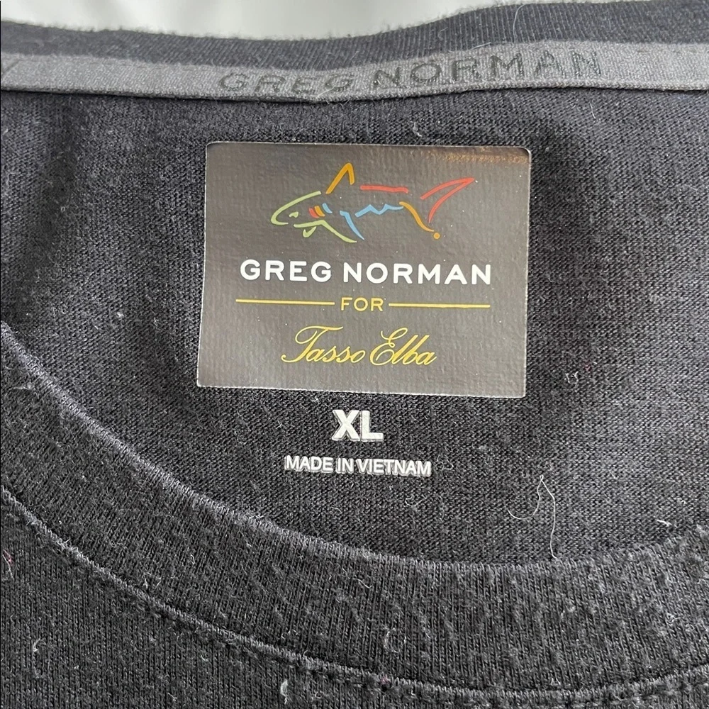 Greg Norman  Black T-Shirt with Shark Logo